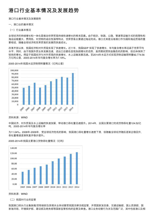 港口行业基本情况及发展趋势