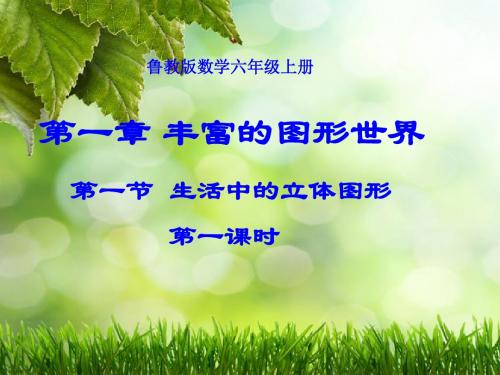 生活中的立体图形第一课