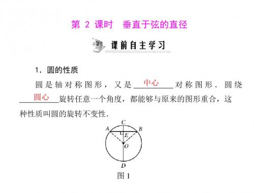 (201907)数学：24.1-第2课时《垂直于弦的直径》课件(人教版九年级上)