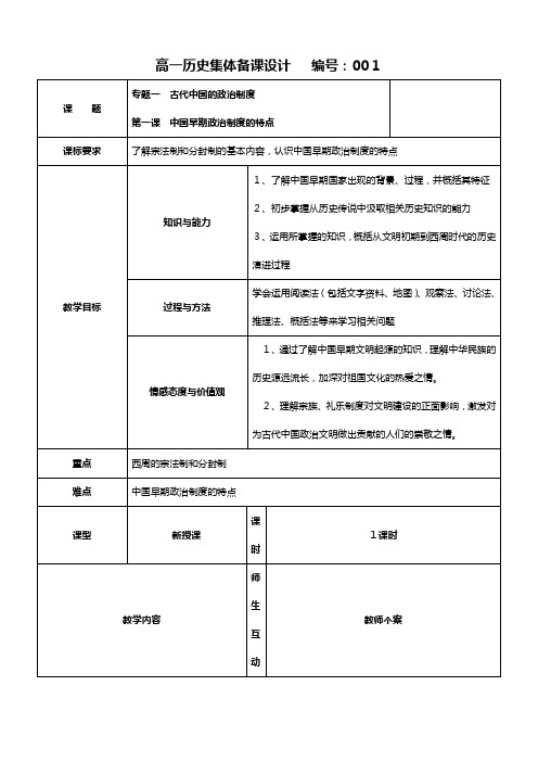 历史：同步教案人民版必修专题[19]