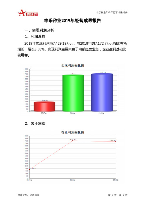 丰乐种业2019年经营成果报告
