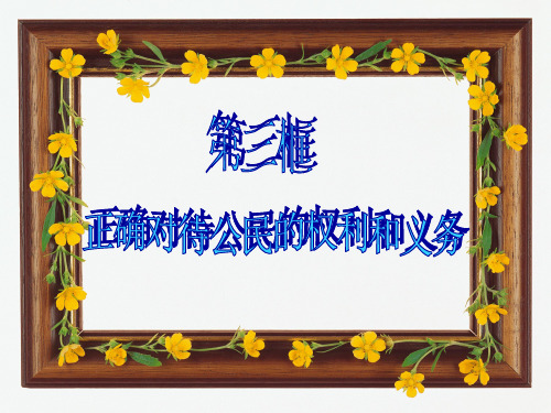 (一)坚持公民在法律面前一律平等的原则1法律面前一律平等的重要性