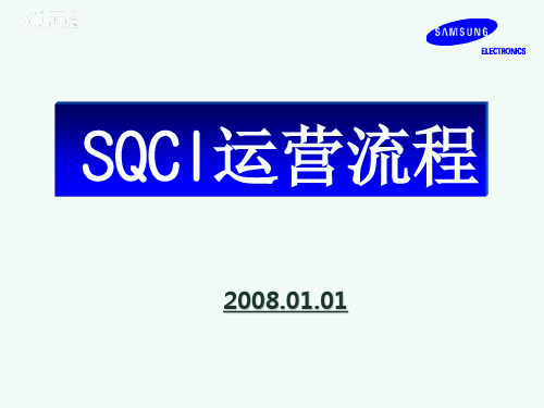SQCI 运营流程
