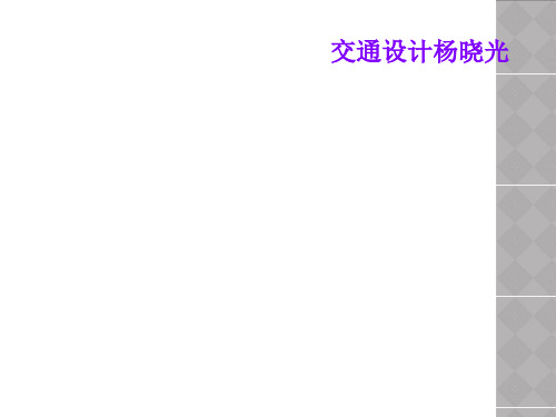 交通设计杨晓光