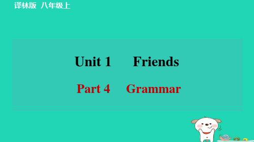 2024八年级英语上册Unit1FriendsPart4Grammar习题课件牛津译林版