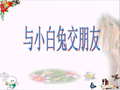 四年级科学上册5.2《与小白兔交朋友》 精品优选PPY课件3大象版