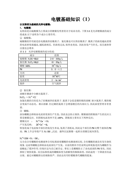 PCB 电镀基础知识