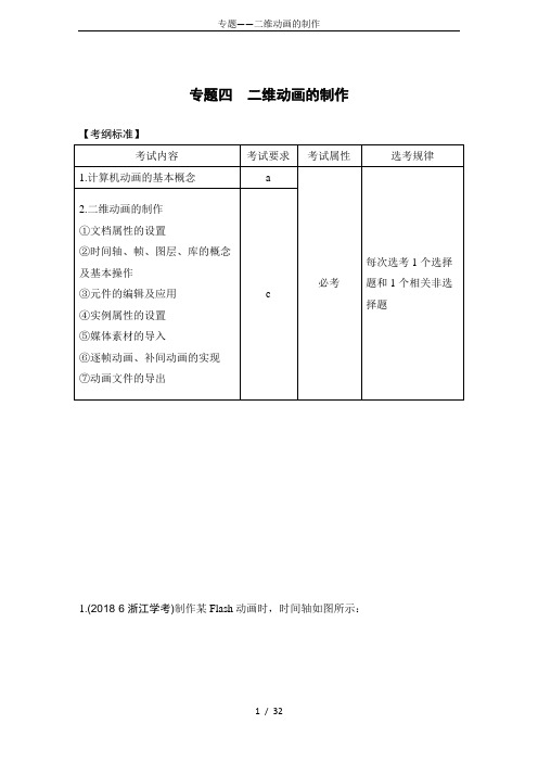专题——二维动画的制作