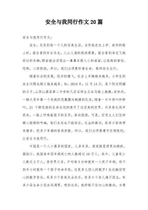 安全与我同行作文20篇