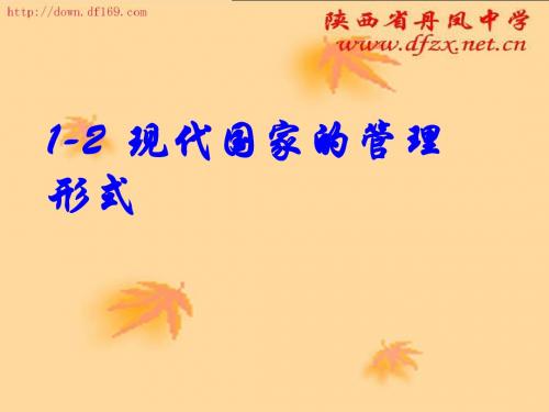 现代国家的管理形式