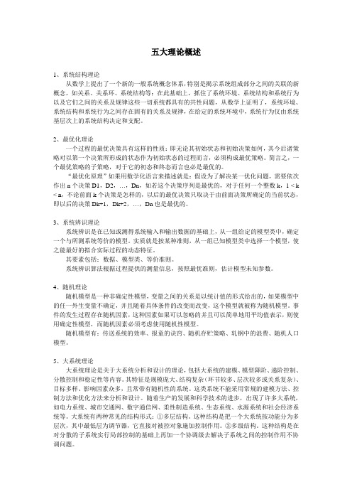 经济系统中常用的五大理论概述