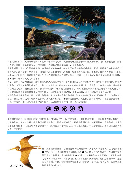 恐龙世界(图片及资料)