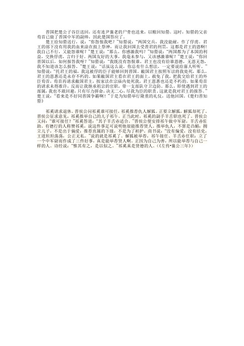 晋国把楚公子