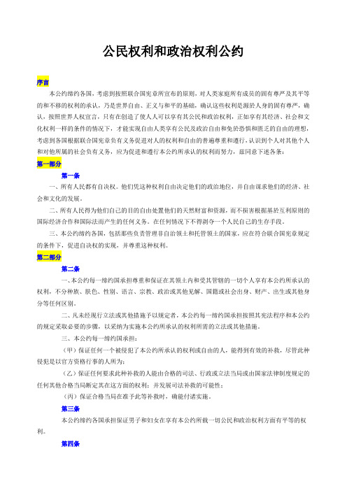 公民权利和政治权利公约