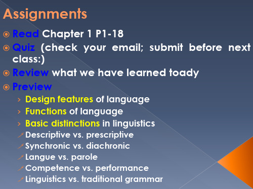Linguistics Chapter 1 Talk 2