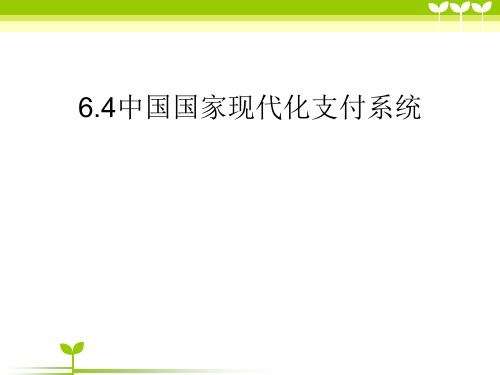 6.4中国国家现代化支付系统