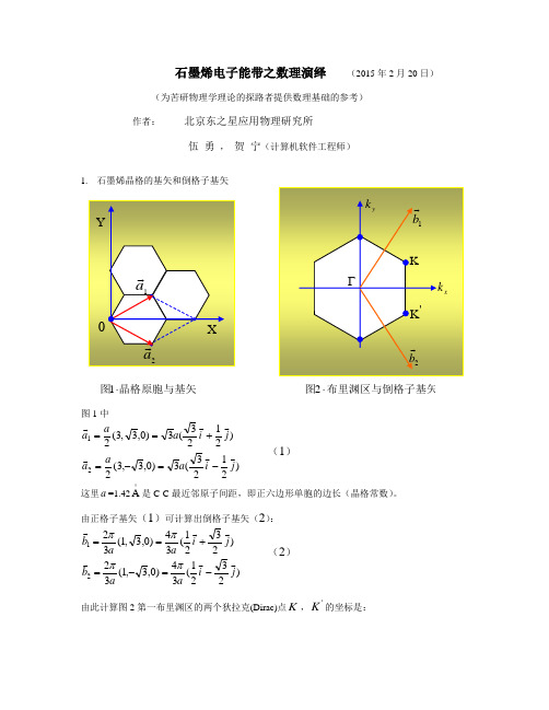 石墨烯电子的能带和狄拉克方程