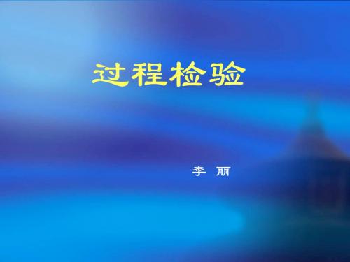 理化过程检验