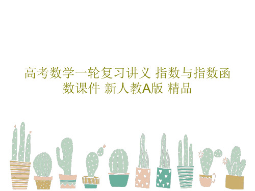 高考数学一轮复习讲义 指数与指数函数课件 新人教A版 精品共46页