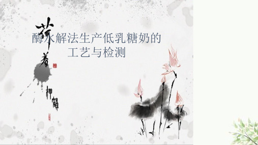 酶水解法生产低乳糖奶的工艺与检测课件