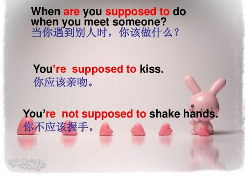 优质课Unit 12 You are supposed to shake hands.