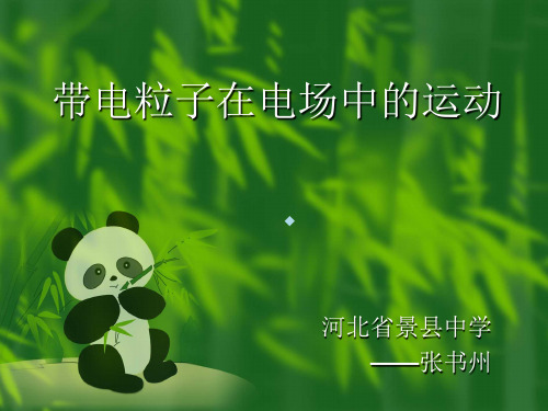 带电粒子在电场中的运动