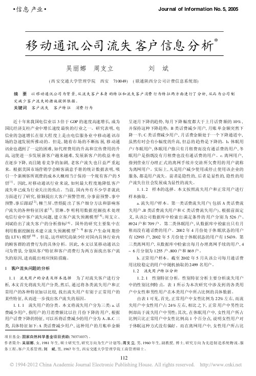 移动通讯公司流失客户信息分析_吴丽娜
