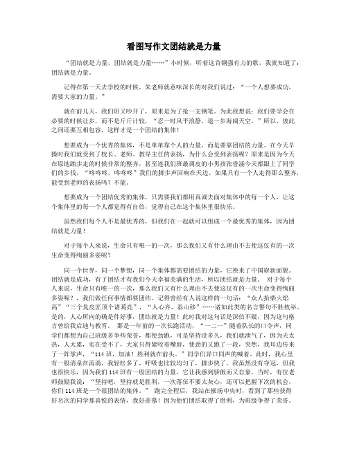 看图写作文团结就是力量