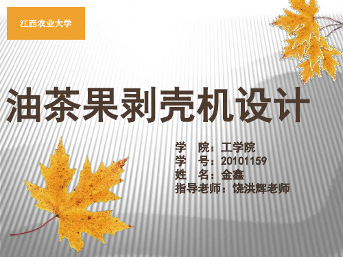 油茶果剥壳机设计PPT答辩稿