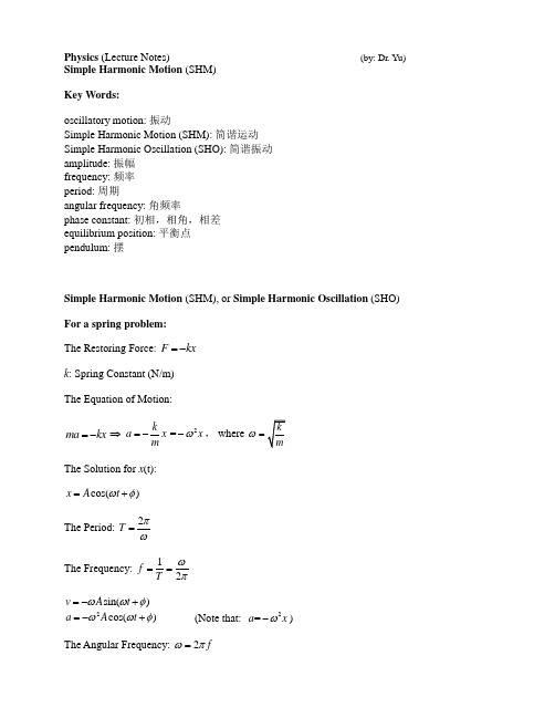 Physics 06 Simple Harmonic Motion (Lecture)