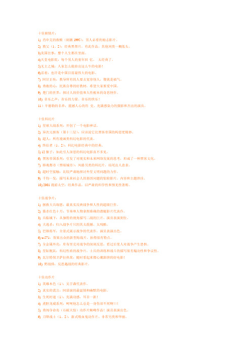 十大名片