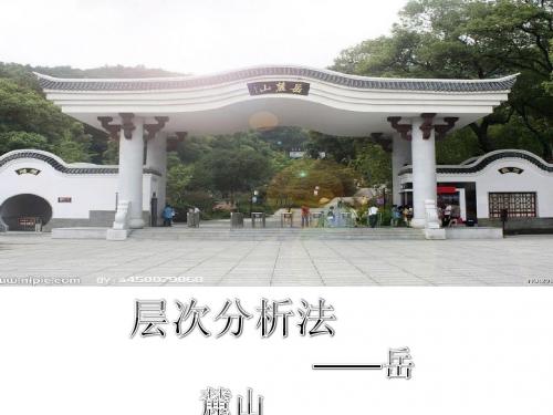 层次分析法