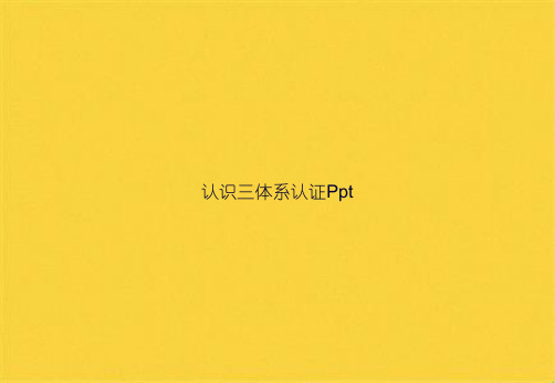 认识三体系认证Ppt(共16张PPT)