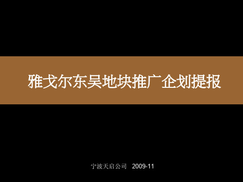 天启开启2019年11月宁波市雅戈尔东吴地块推广企划提报
