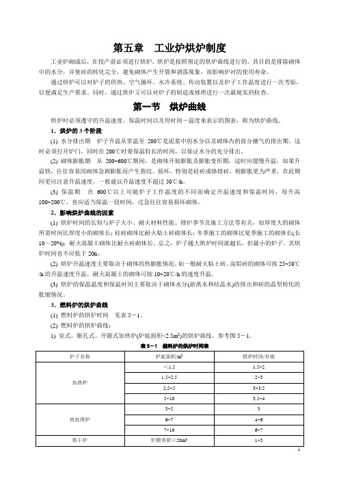 工业炉烘炉制度