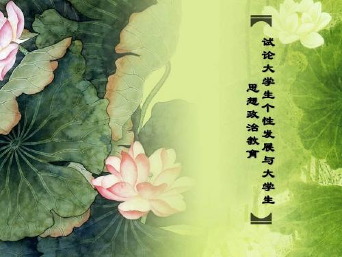 学生工作——试论大学生个性发展与大学生思想政治教育