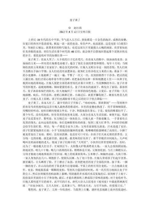 麦子黄了