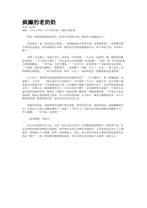 疯癫的老奶奶
