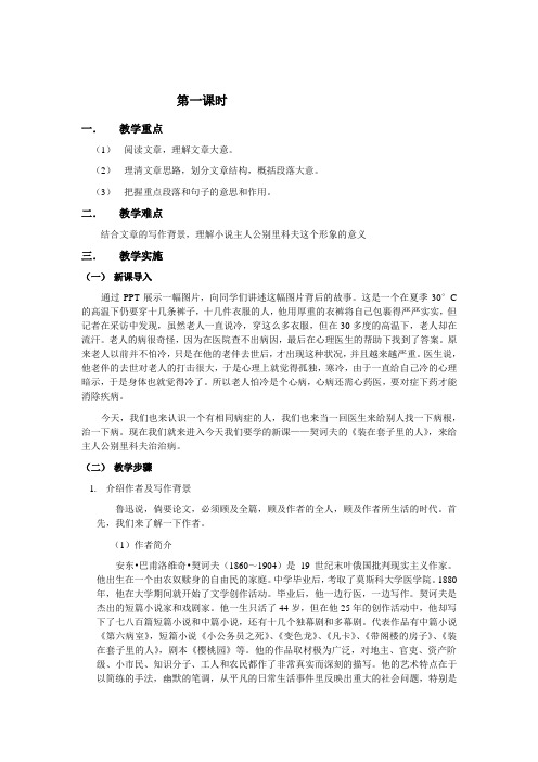 《装在套子里的人》完美教案