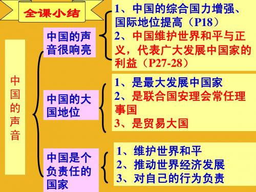 八年级政治 第二课《中国的声音》四课件 人民版