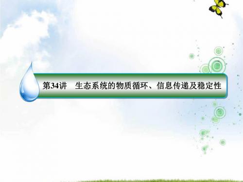 2019年高考生物一轮复习精品课件：1-3-9-34生态系统的物质循环、信息传递及稳定性