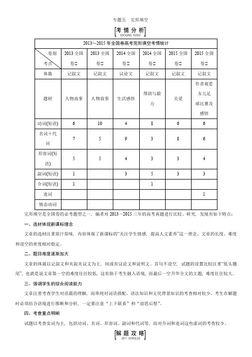 完形填空解题技巧+实战演练