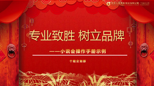 E128-金融-保险-营销-附件1：《小说会操作手册示例(标准版)》