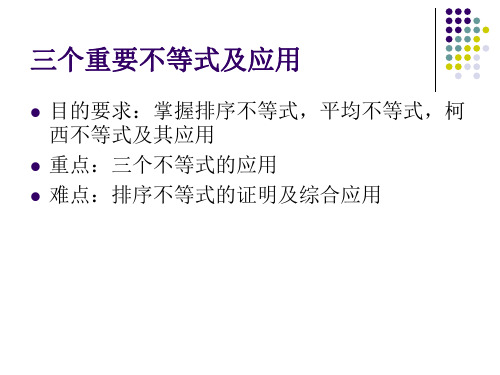三个重要不等式及应用