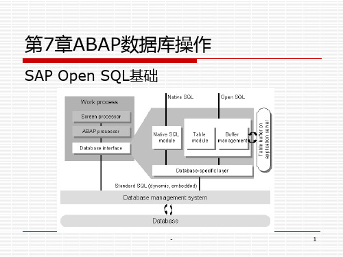 SAP-ABAP程序设计基础教程第7章ABAP数据库操作PPT课件