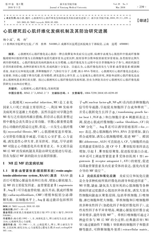 心肌梗死后心肌纤维化发病机制及其防治研究进展