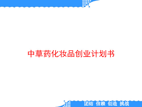 中草药化妆品创业计划书