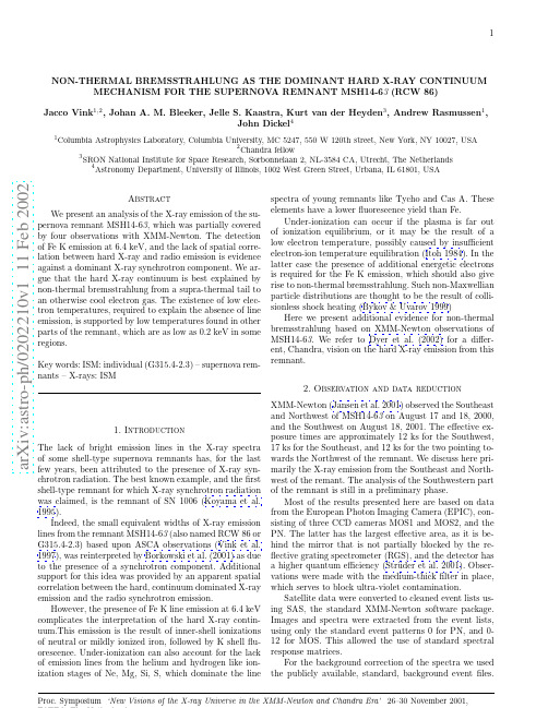 Non-thermal bremsstrahlung as the dominant hard X-ray continuum emission from the supernova