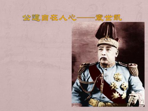公道自在人心——袁世凯