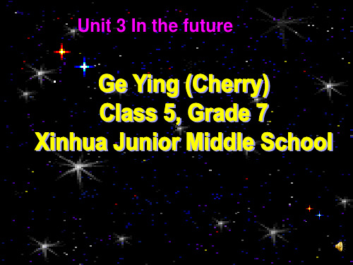 【精编】中小学精品课件In the future课件.ppt